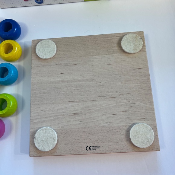 HABA Rainbow Whirls Pegging Game STEM Palette of Pegs Toy Ages 2 to 6 - Picture 7 of 7